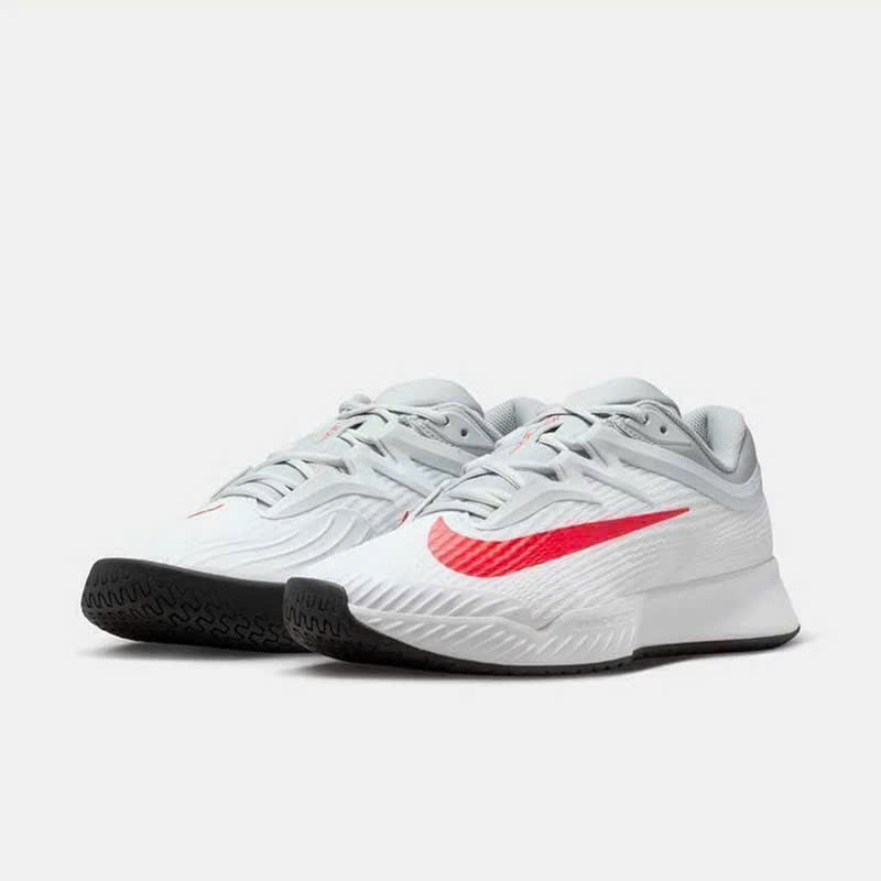 Giày Pickleball Nike Air Zoom Vapor 12 FV5552-109 Chính Hãng – Trắng Đỏ - Nhẹ, Êm, Tốc Độ Cao, Bám Sân Tốt